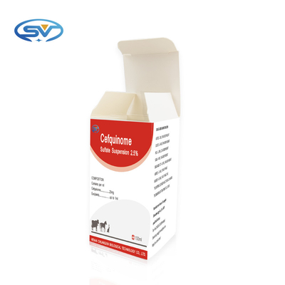 Cefquinomeは牛子牛のヒツジの馬犬猫のための2.5%の懸濁液の獣医の注射可能な薬剤を硫酸化する