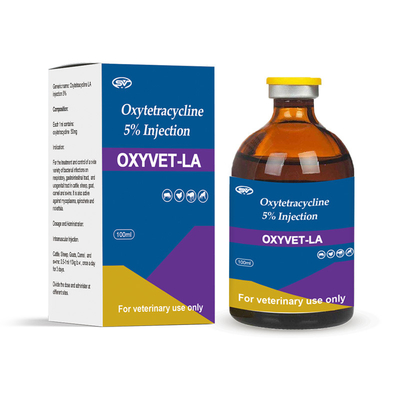 牛豚のための獣医の注射可能な薬剤のオキシテトラサイクリン 5% の注入の寄生虫の薬剤