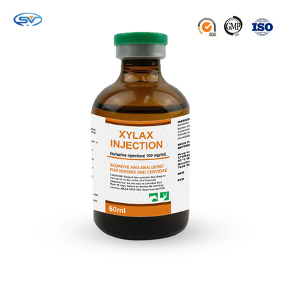 馬のための獣医の注射可能な薬剤のXylazine HClの注入100mg/Ml Xylazineの塩酸塩の注入