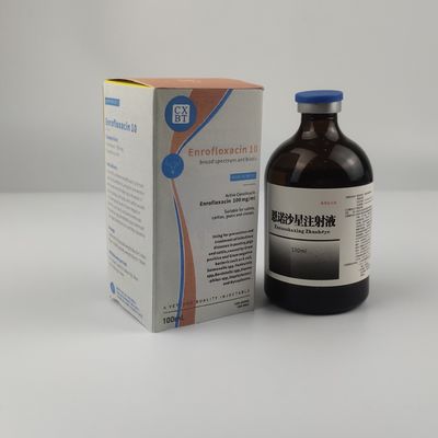 CHBT Enrofloxacin 10%の獣医の注射可能な薬剤Quinolones 100ml